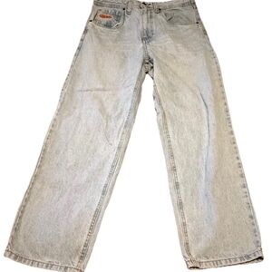 Y2K Empyre Jeans Mens 32 Light Blue Denim Skate Streetwear Baggy Fit Wide Leg